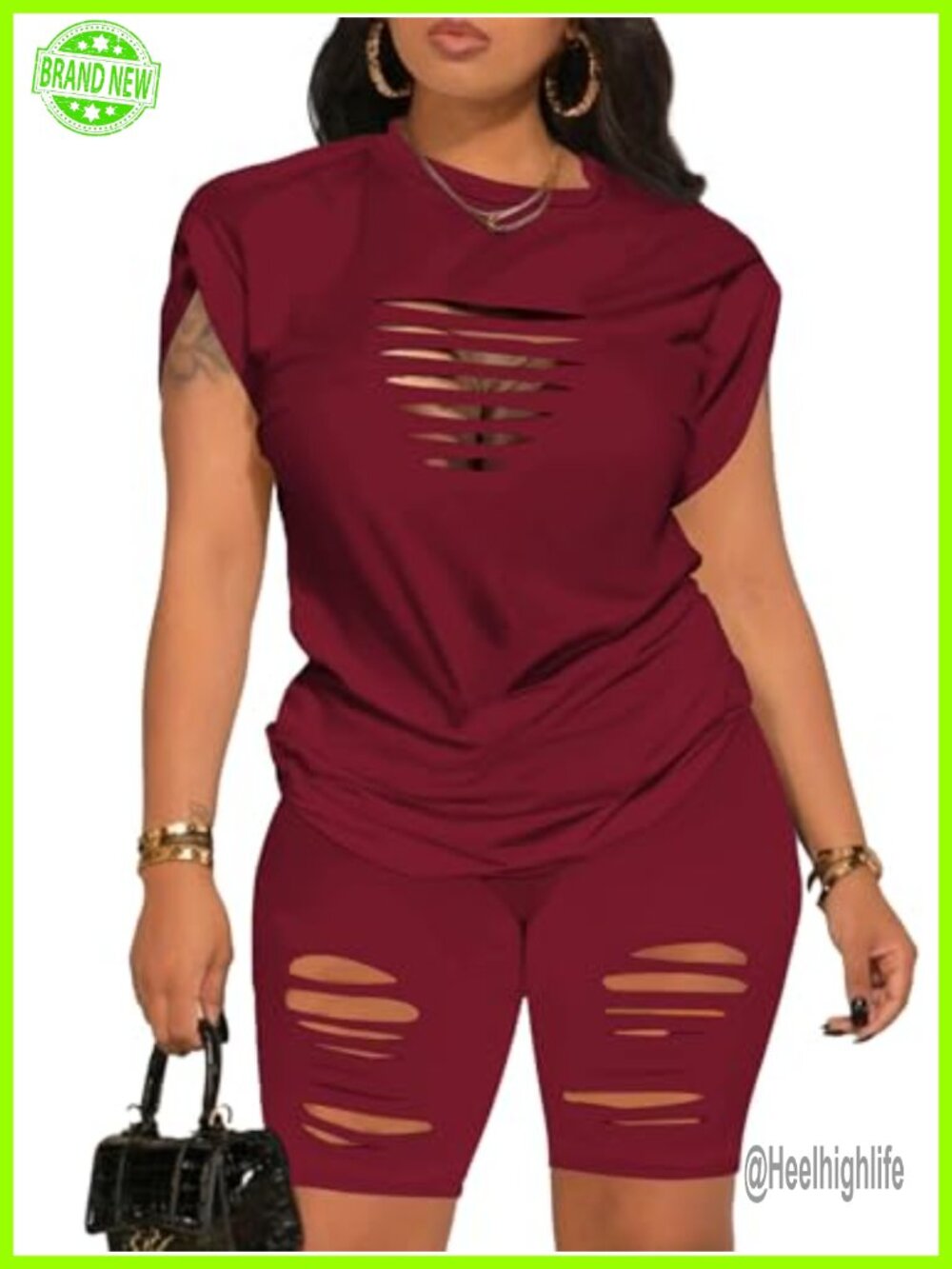 Women 2 Piece Biker Shorts Summer Sweatsuit Set